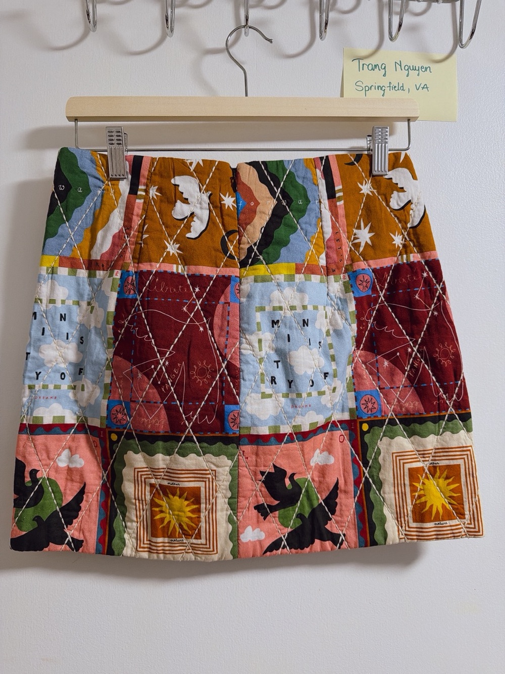 Sezane Pangea Malia Patchwork Mini Skirt - 36/4 - Picture 5 of 7